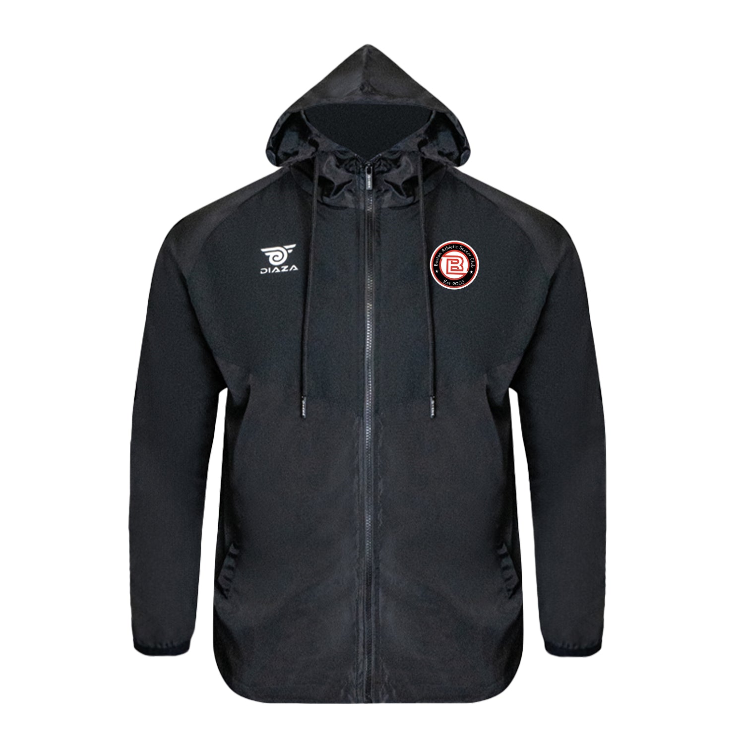 Boston Athletic Soccer Windbreaker Jacket - Lightweight & Water-Resistant for Men & Women - Perfect for Running, Training & Outdoor Sports