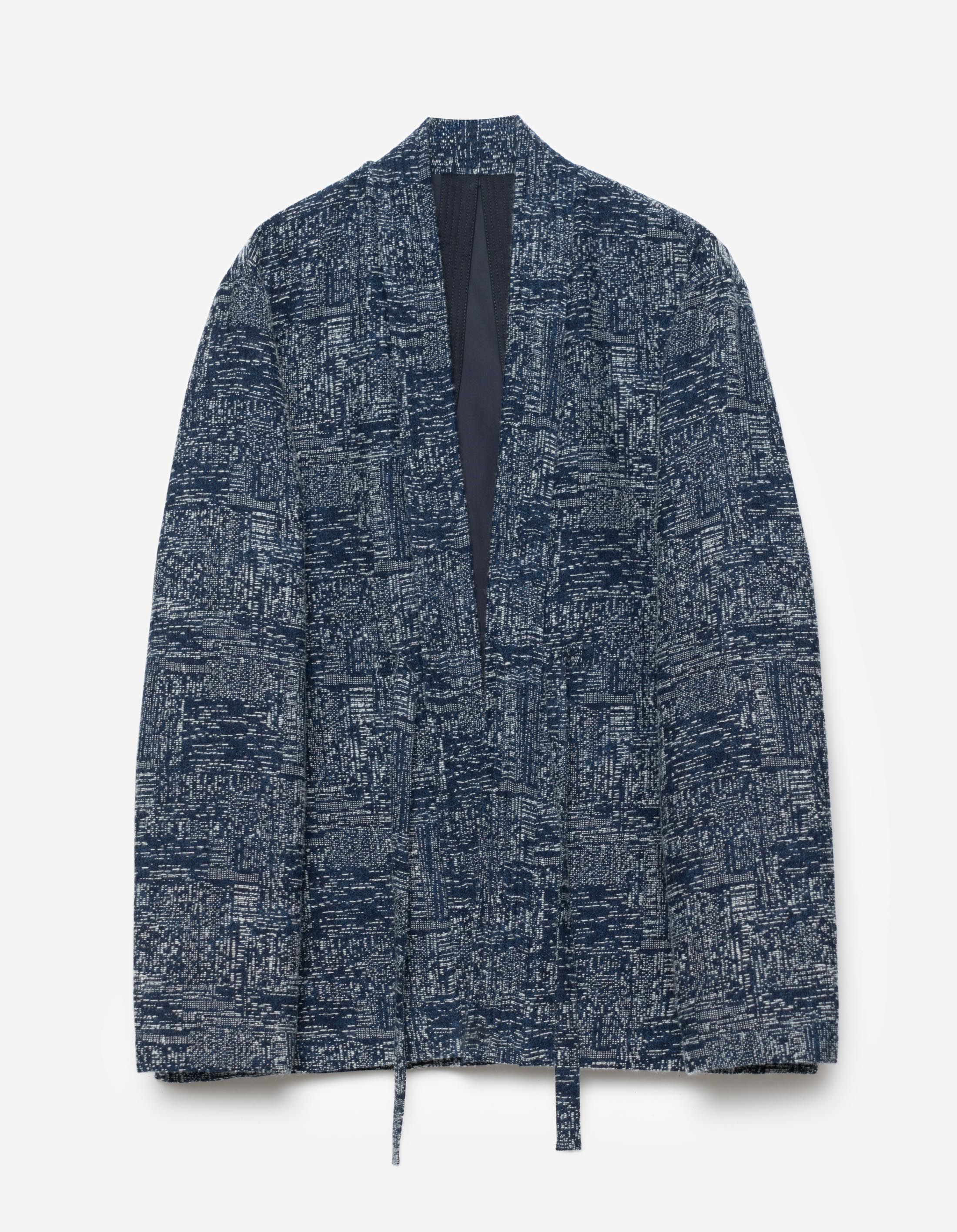 6242 Sashiko Kimono Overshirt Indigo - Japanese Traditional Denim Jacket for Men & Women - Perfect for Casual Wear, Street Style & Layering Outfits