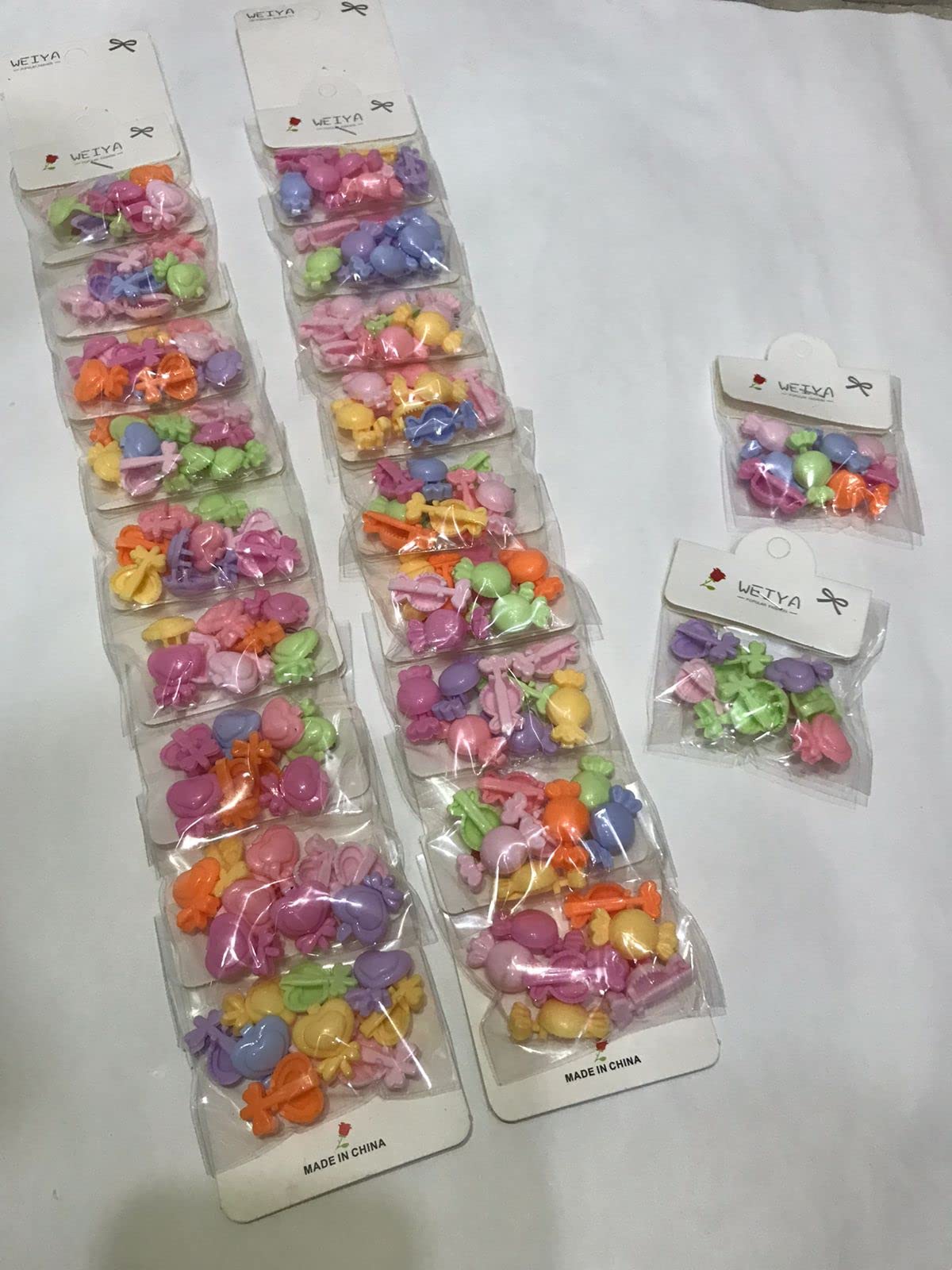 Korean Style Baby Hair Clips - 4 Pack Cute Heart & Round Shape Hairpins for Girls | Perfect for Parties, School & Daily Wear