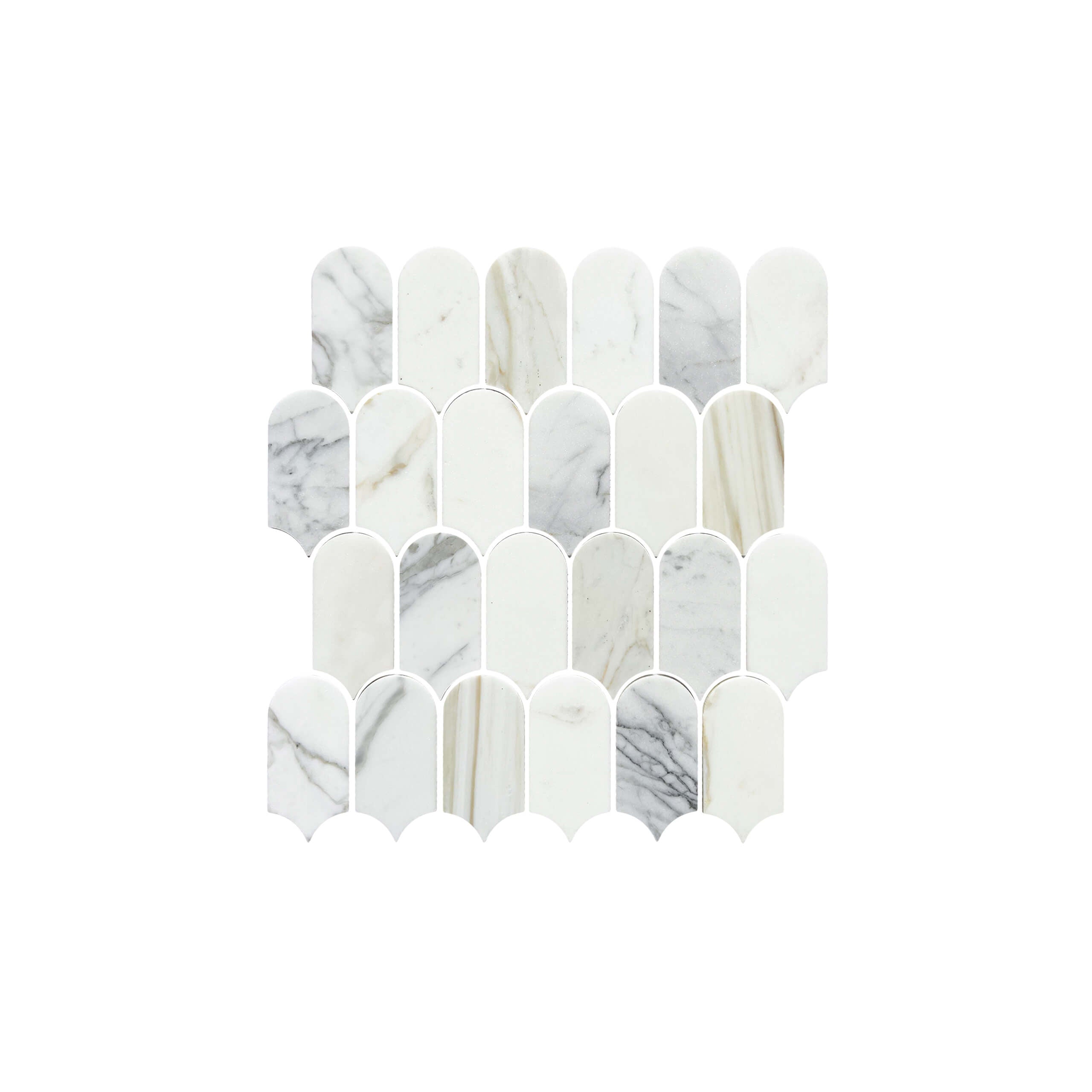 Artemis Feather 50x103 Calacatta Gold Honed Marble Tile - Premium Natural Stone for Bathroom, Kitchen Backsplash & Flooring
