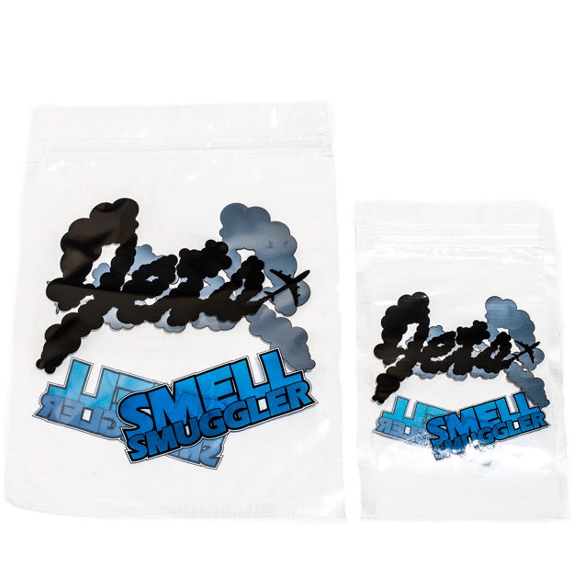 Jets Smell Proof Smuggler Bag (2 Pack) - Clear Odor Blocking Pouch for Travel, Hiking & Outdoor Adventures