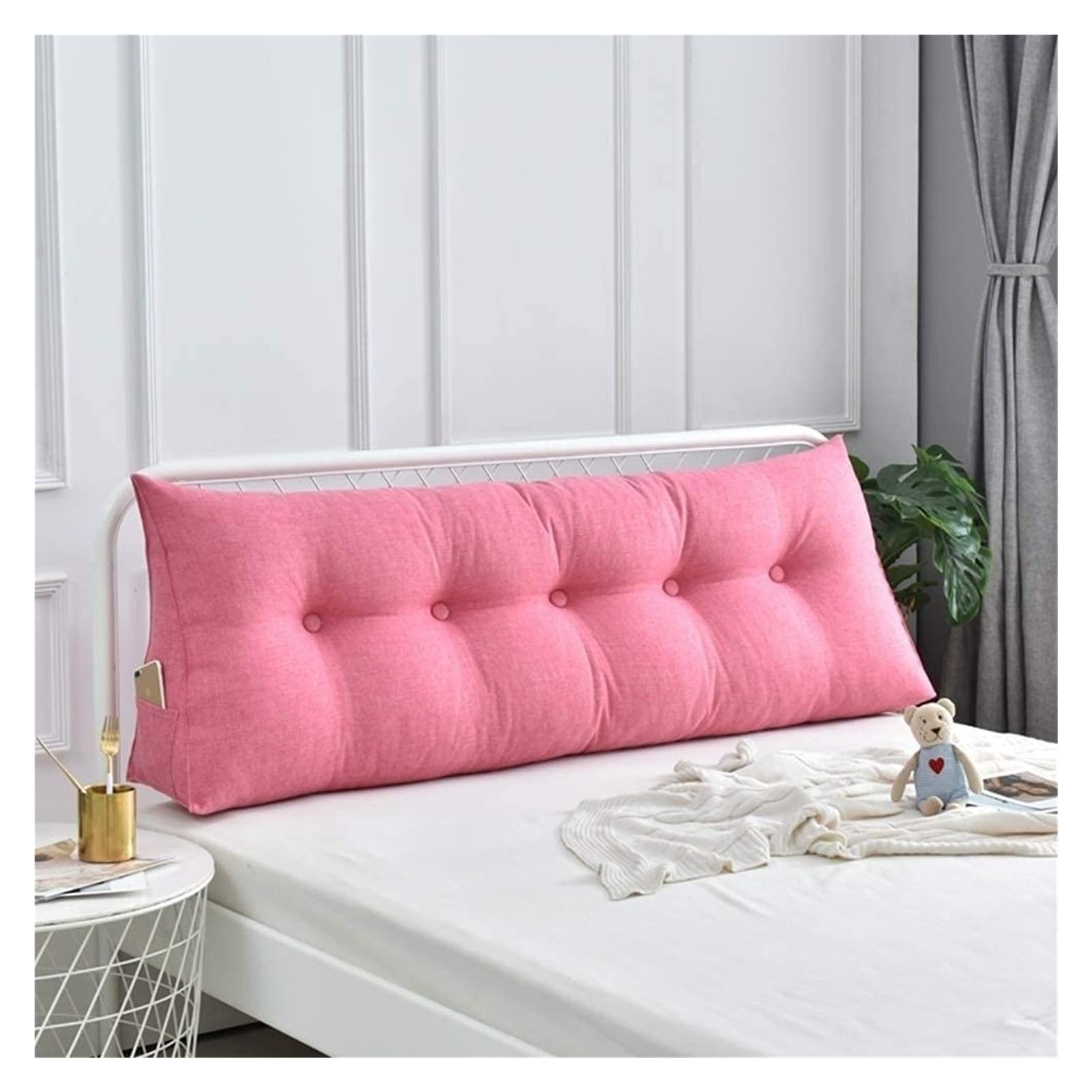 Large Soft Comfortable Backrest Headboard King Cushion Pillow for Reading & Rest - Breathable Triangular Wedge Support Pillow for Twin Bed | Perfect for Back Support, Headboard Comfort & Relaxation