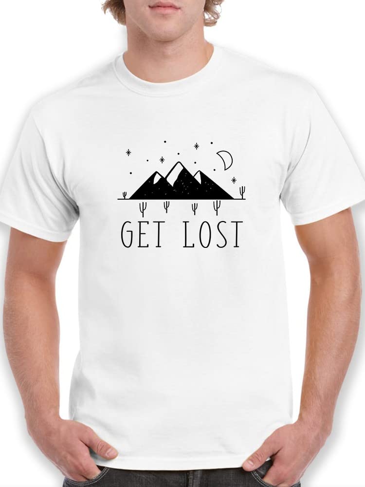 Lost Mountains Graphic Print Men's T-Shirt - Casual Streetwear for Outdoor Adventures & Urban Style