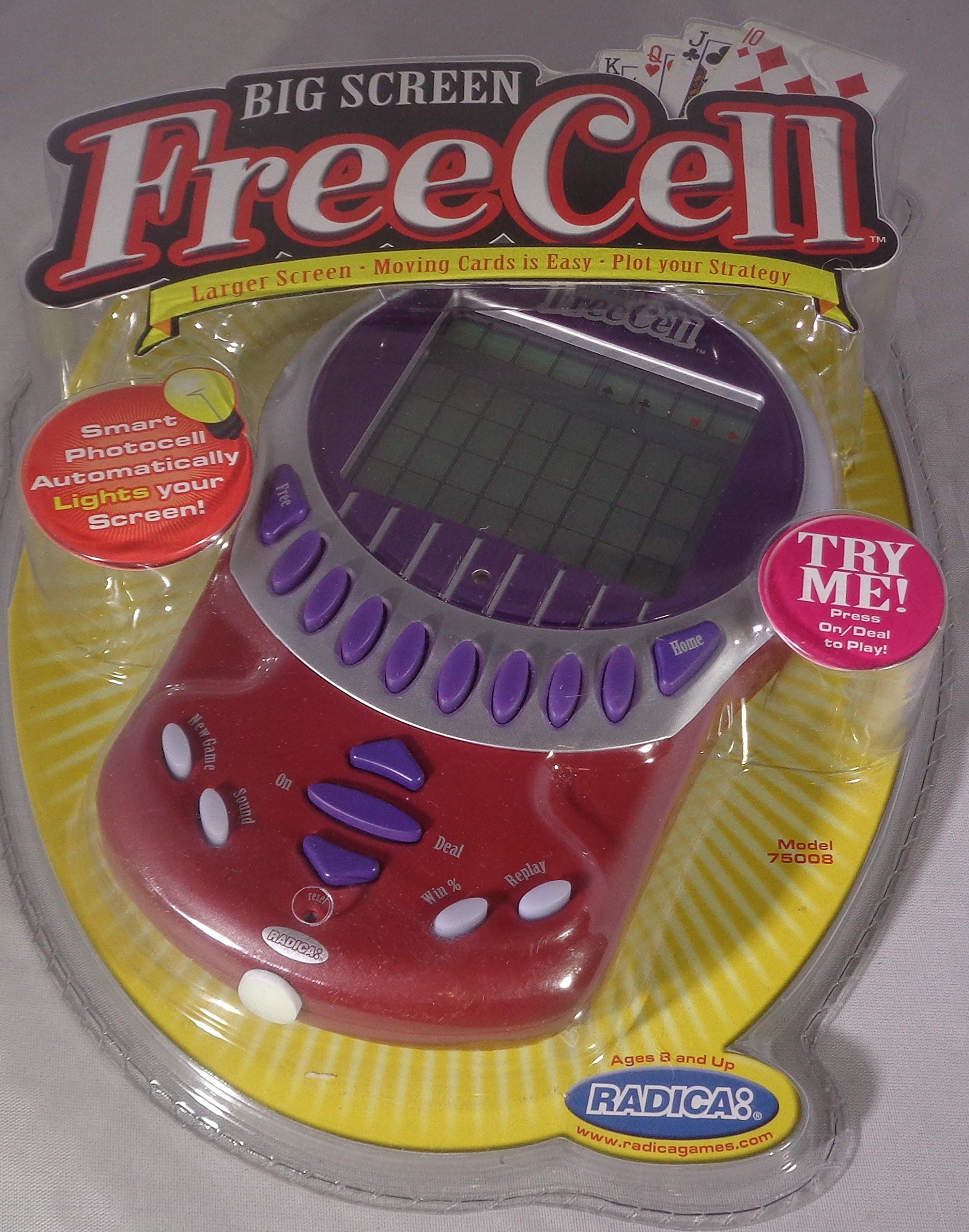 Radica Free Cell Big Screen Electronic Handheld Game - Fun Travel & Family Entertainment for Adults & Kids