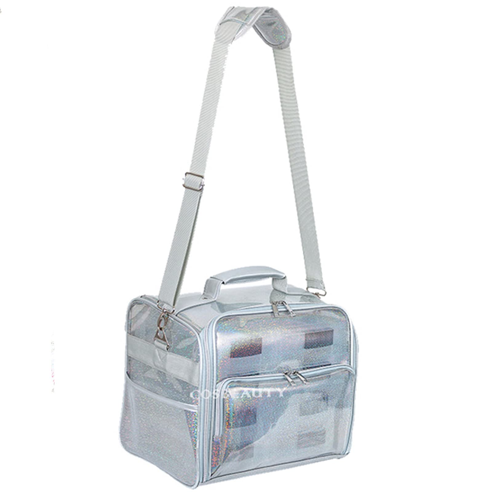 Waterproof Clear Travel Toiletry Bag with Zipper - Portable Cosmetic Organizer for Makeup, Bathroom & Vacation Storage - Transparent Carry Pouch for Toiletries & Essentials (White) - Perfect for Air Travel, Gym & Daily Organization