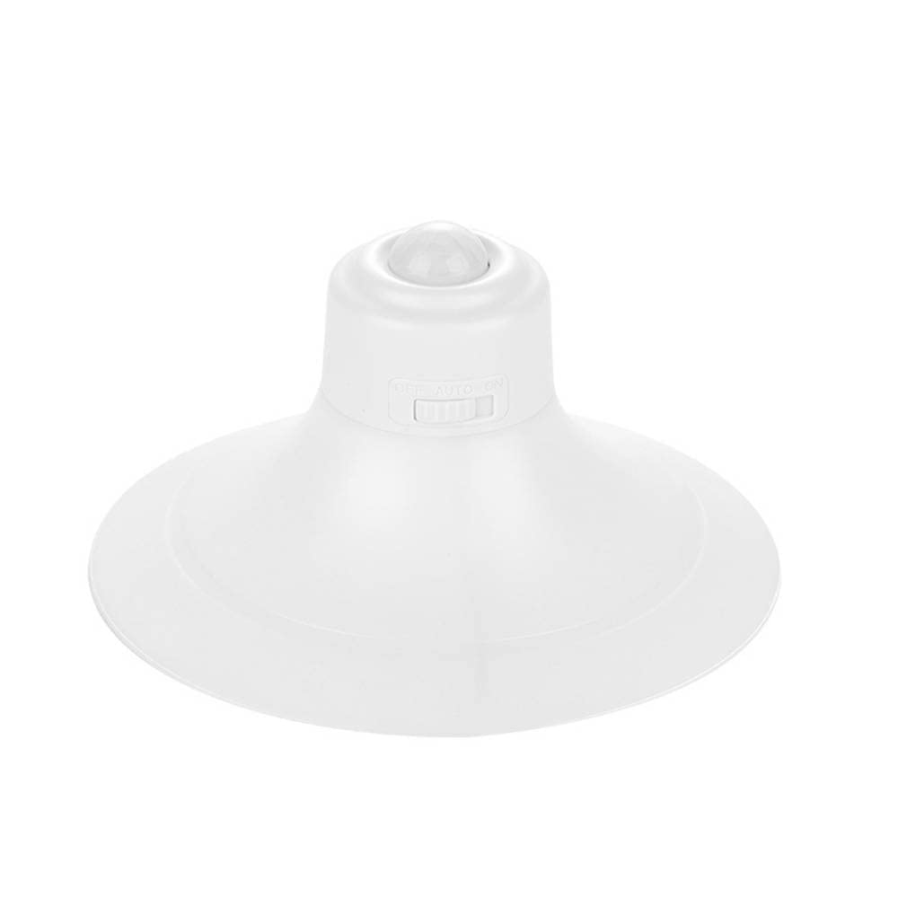 Rechargeable Motion Sensor Night Light with Suction Cup - Smart LED Night Lamp for Bedroom, Bathroom, Hallway - Portable Human Body Induction Light (White) - Perfect for Kids Rooms, Stairs, Closets & Nighttime Safety