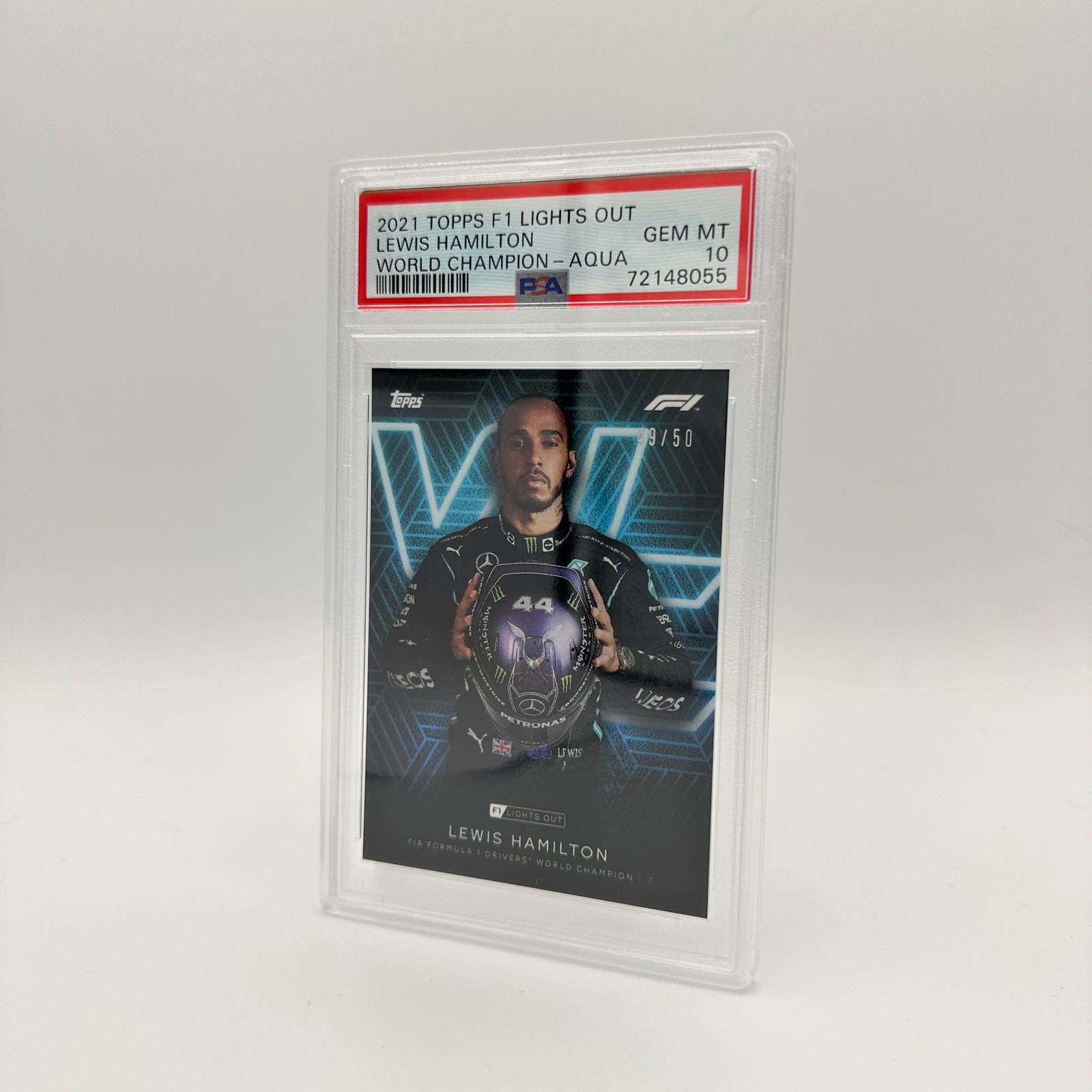 PSA 10 Graded 49/50 Lewis Hamilton Drivers World Champion Limited Edition Trading Card - Perfect for Collectors, Sports Memorabilia Enthusiasts, and F1 Racing Fans