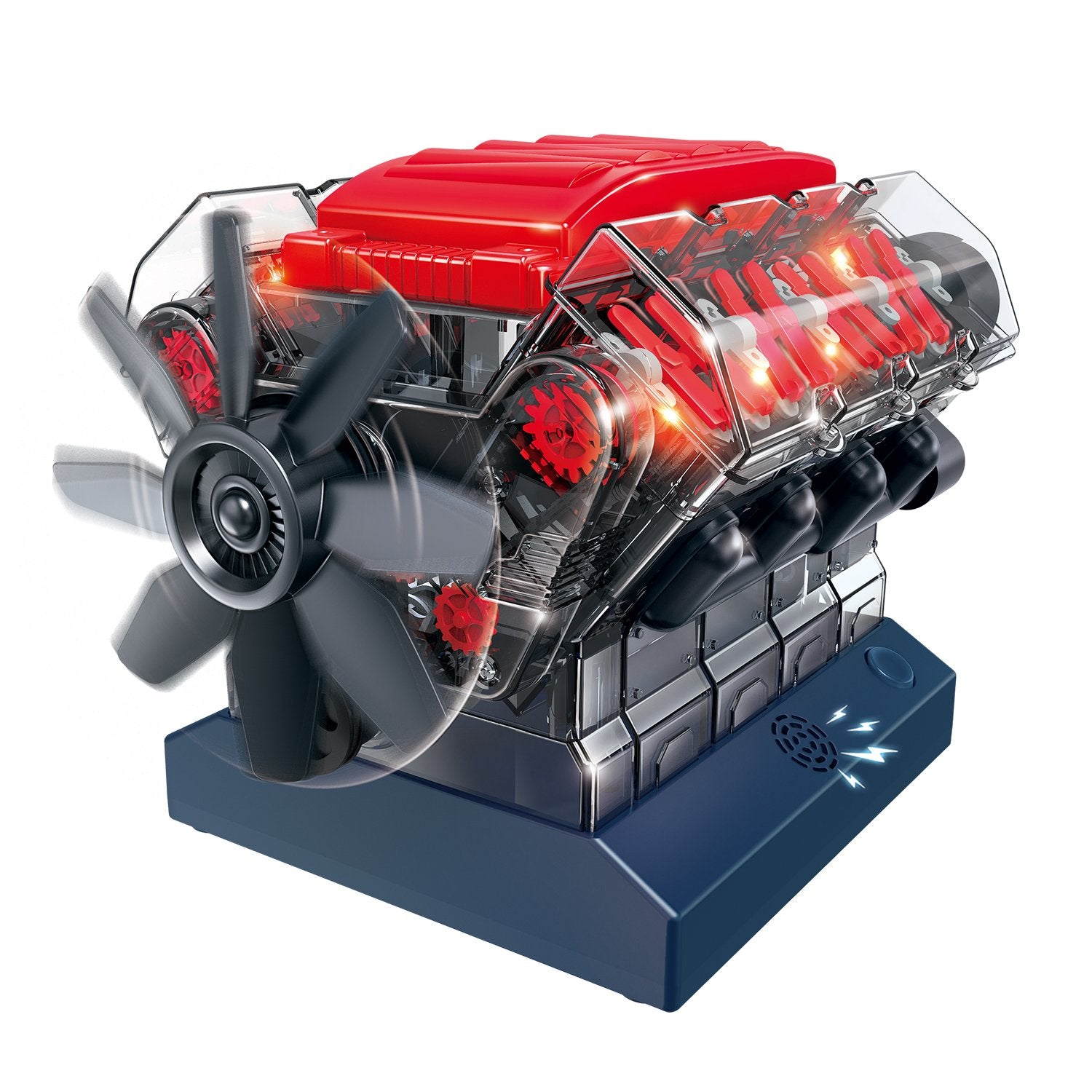 Explore Science V8 Model Engine Kit - DIY STEM Educational Toy for Kids & Adults - Build Your Own Working Mini Engine - Perfect for Science Projects, Learning & Gifts