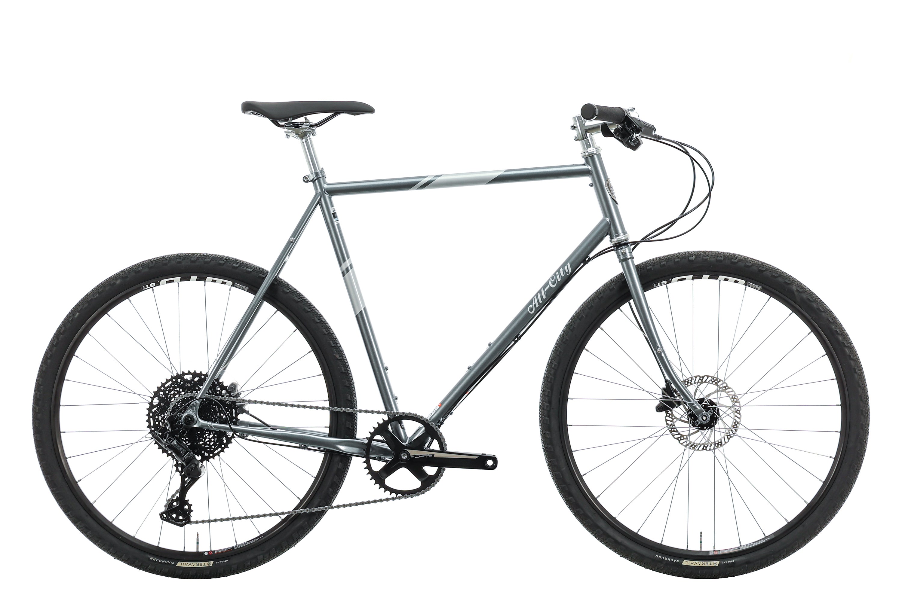 All City Space Horse MicroSHIFT Touring Bike 2023 - 58cm Steel Frame Gravel & Commuter Bike for Urban Adventures & Long-Distance Rides