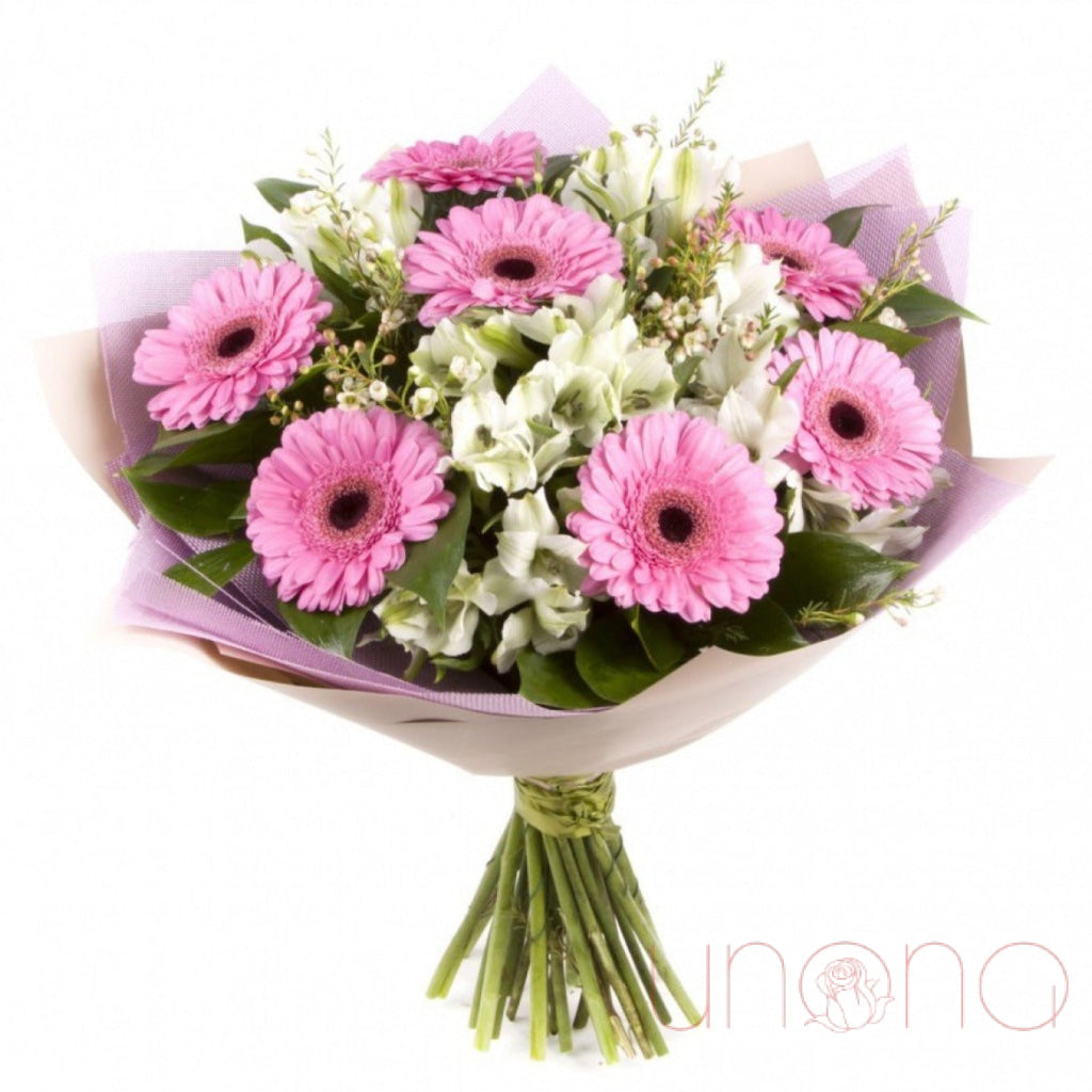 Happy Pink Bunch - Artificial Silk Flowers Bouquet for Home Decor, Wedding Centerpieces, Party Arrangements & Gift Giving