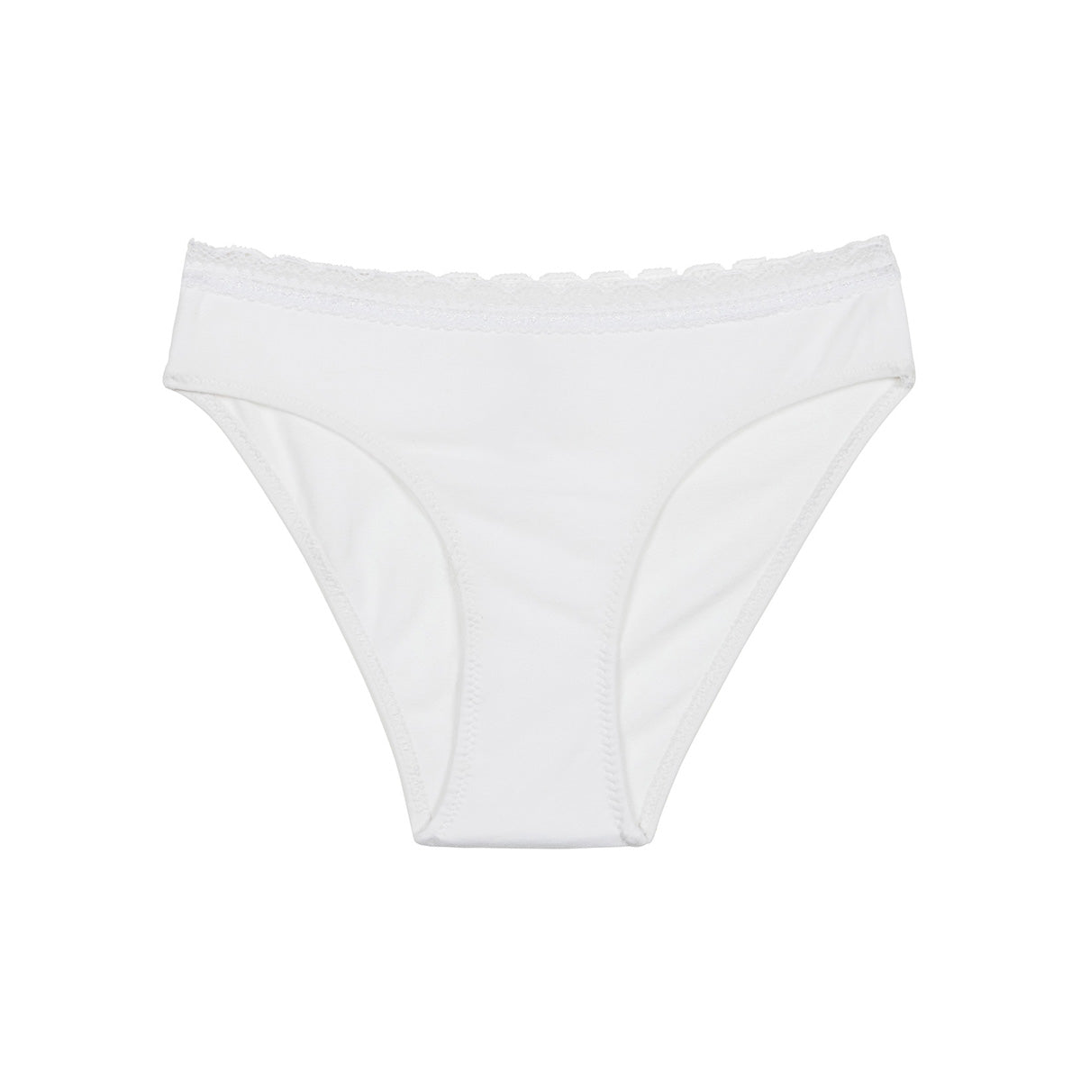 Trendy White Stretch Cotton Lace Waist Culotte for Girls - Perfect for Everyday Wear, School, and Special Occasions