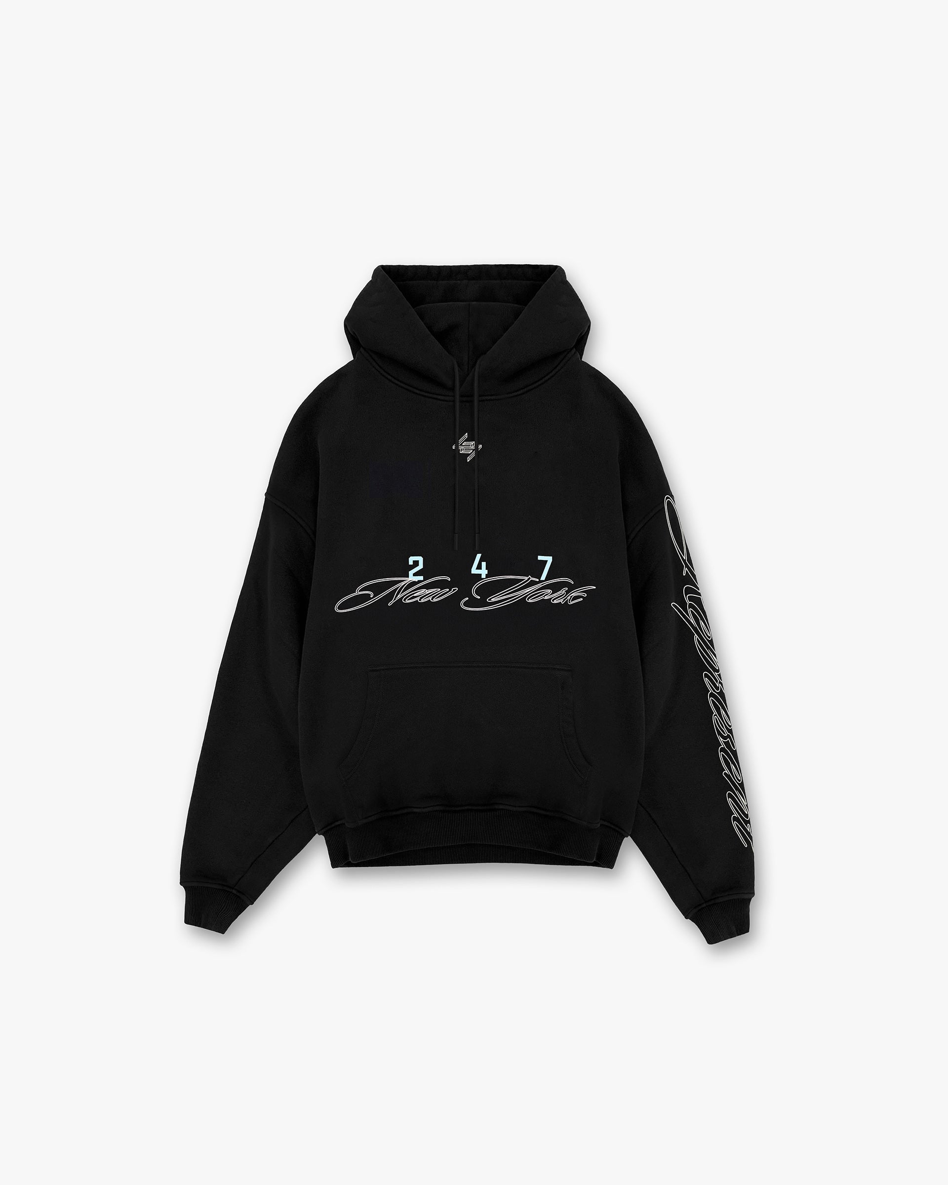 247 New York Hoodie - Black | Stylish & Comfortable Unisex Pullover for Casual Wear & Street Fashion