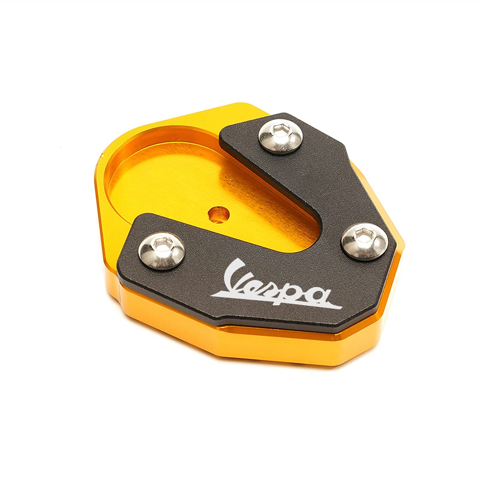 Vespa Primavera Sprint Motorcycle Kickstand Extension Plate - Gold Upgrade for Stability & Style