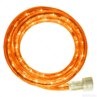 10mm 18ft Orange LED Rope Light - Waterproof Flexible Decorative Lighting for Indoor/Outdoor Parties, Christmas, Halloween, and Home Decor