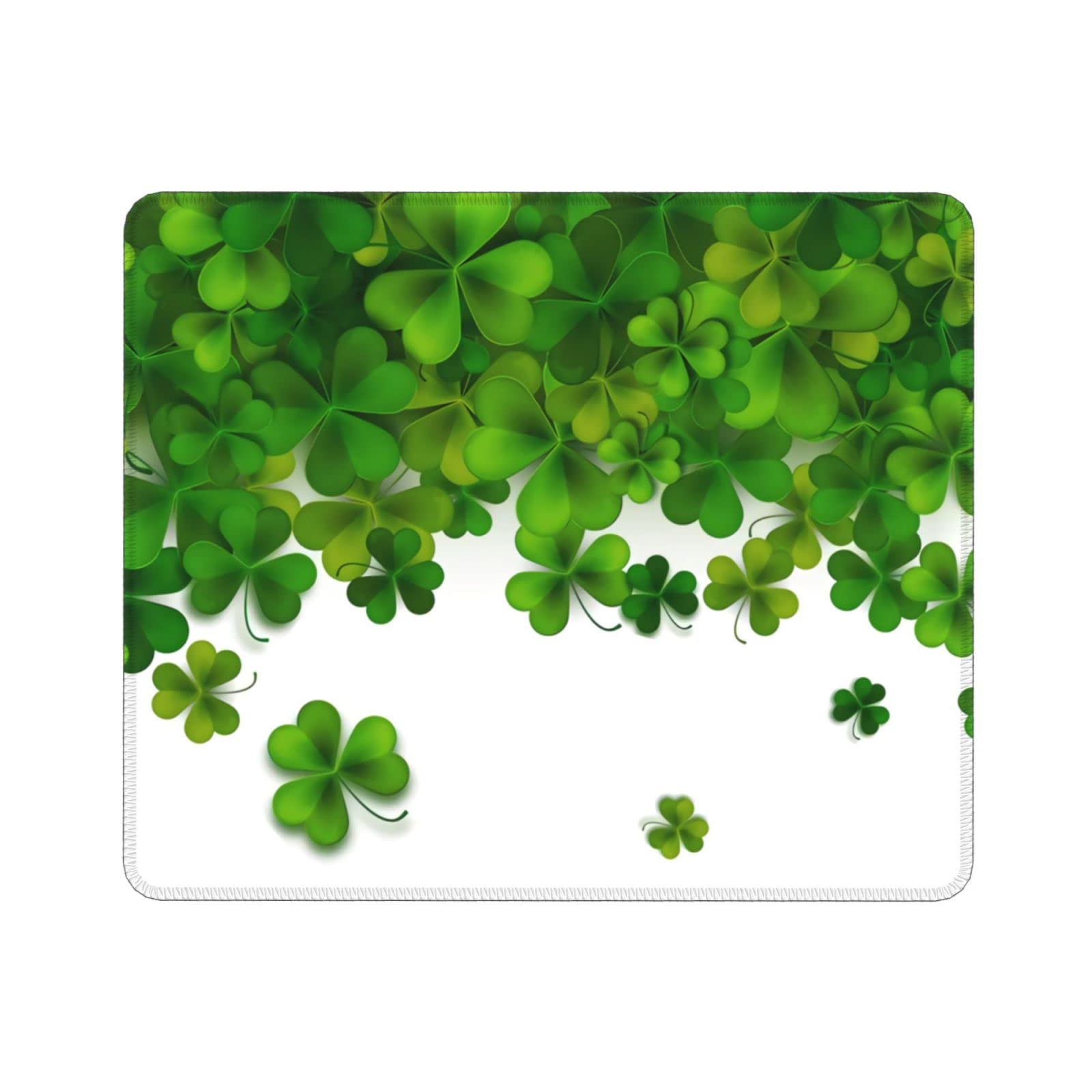 St. Patrick's Day Shamrock Clover Gaming Mouse Pad - Non-Slip Desk Mat for Office & Laptop Computers (9.8x11.9 Inches) | Perfect for Gaming, Work & Home Decor