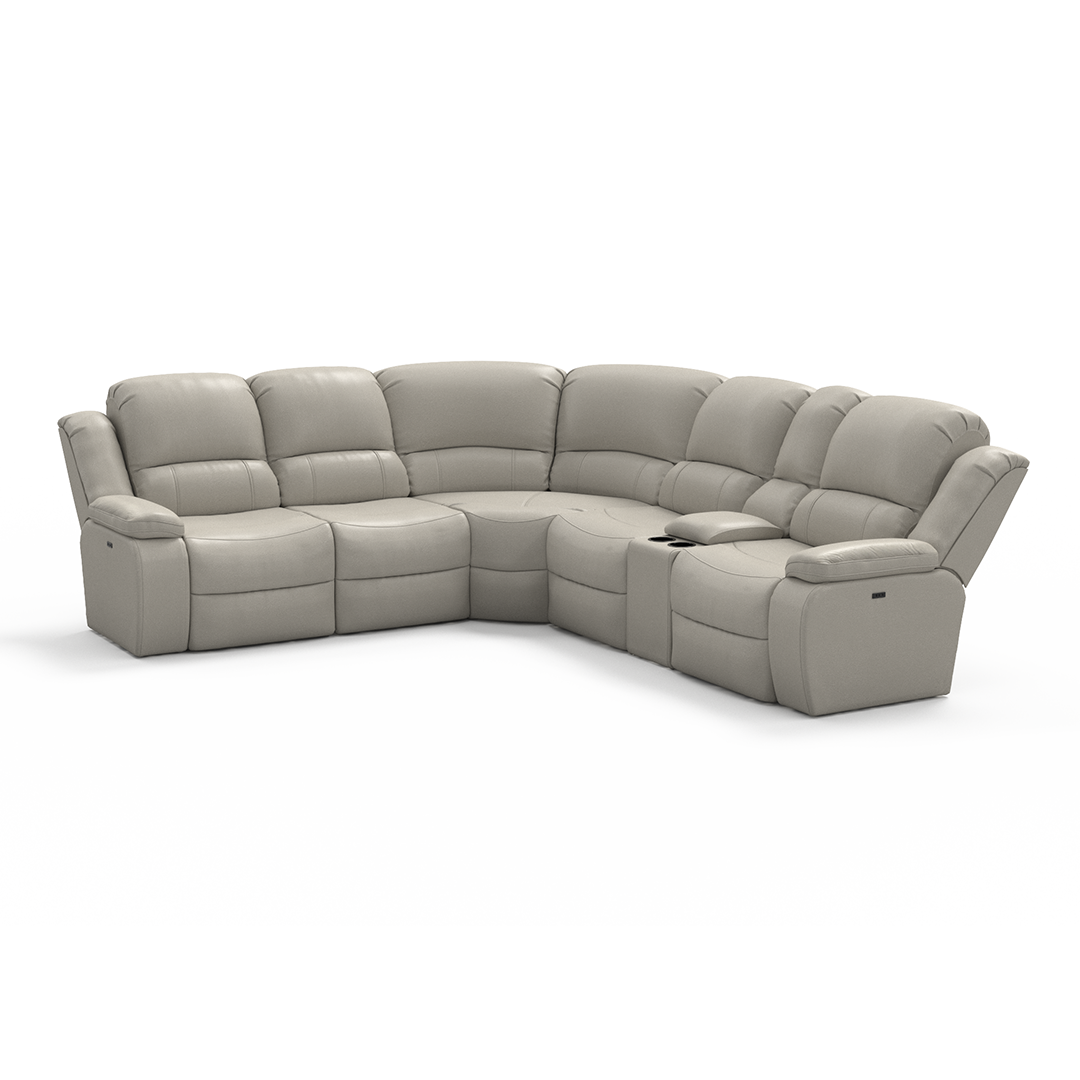 Cooper Power Reclining Sectional Sofa - Modern L-Shaped Couch with Adjustable Headrest & USB Charging | Perfect for Living Room, Home Theater & Family Gatherings
