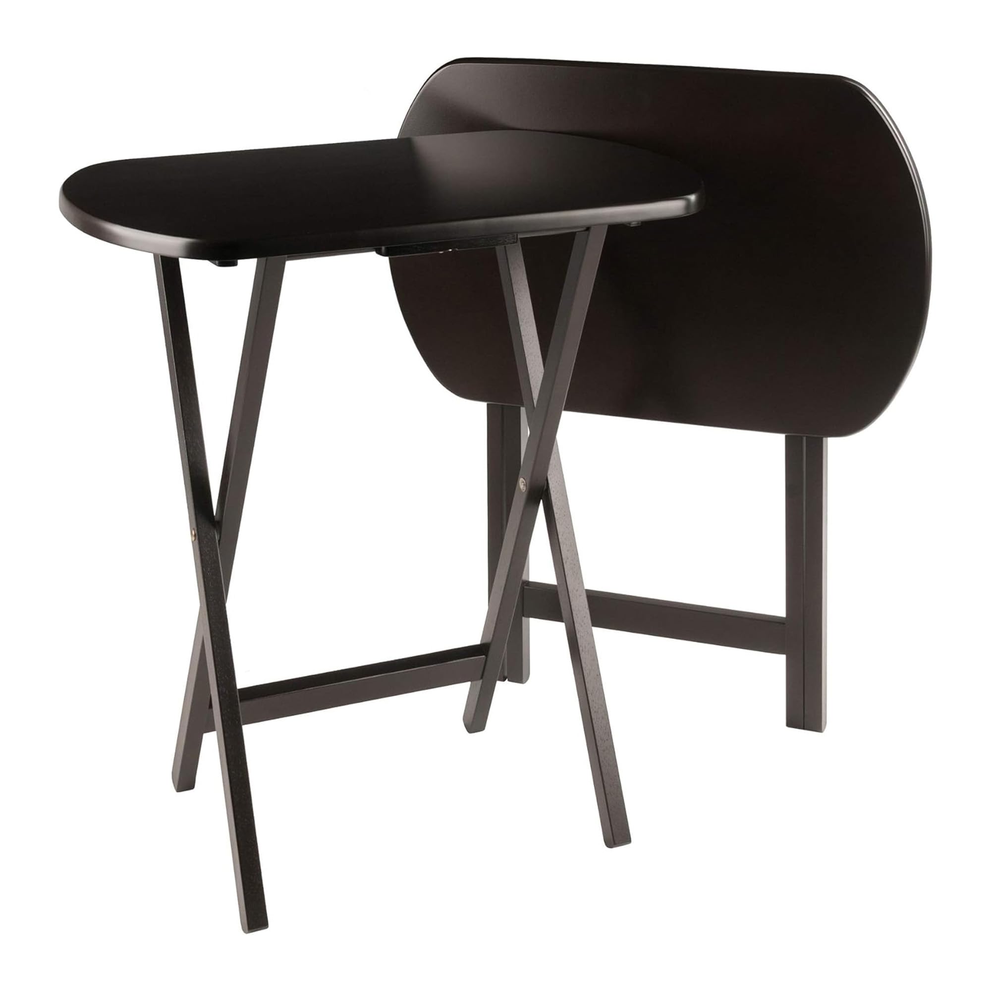 2-Piece Oversize Coffee Snack Table Set - Foldable Rectangular Tray Tables for Living Room, Bedroom, Office | Perfect for Snacks, Beverages, Books, Laptops & TV Dinners | Space-Saving Side Tables for Small Spaces