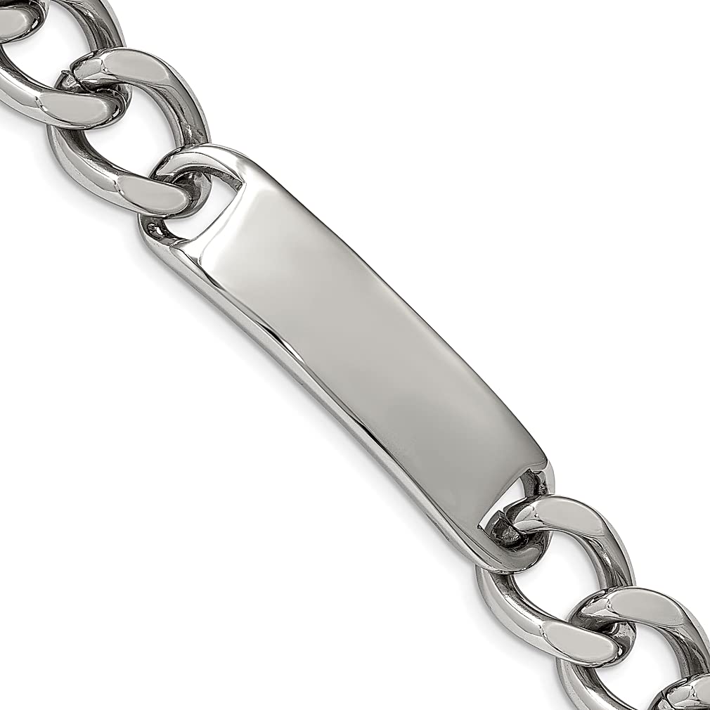 Stainless Steel Curb Link Bracelet for Women - 8.75