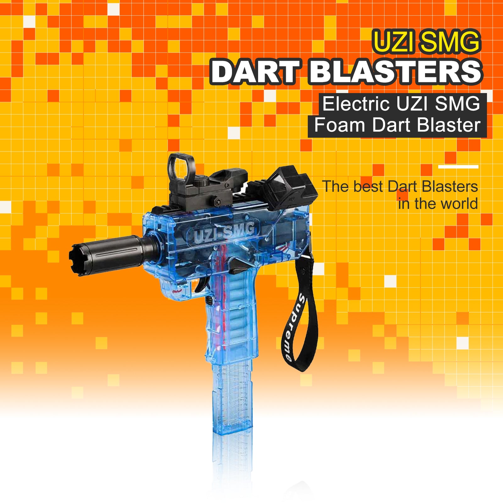 Electric UZI SMG Foam Dart Blaster Toy Gun - High Performance Nerf Style Blaster for Outdoor Games, Team Battles & Backyard Fun - Perfect for Kids, Teens & Adults