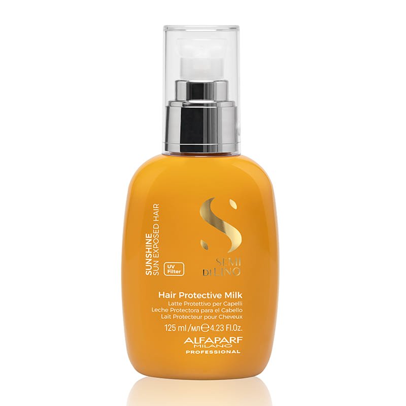 Alfaparf Semi Di Lino Sunshine Hair Protective Milk - UV Protection for Sun Exposed Hair - Hydrating & Nourishing Hair Treatment for Beach, Pool & Summer Activities