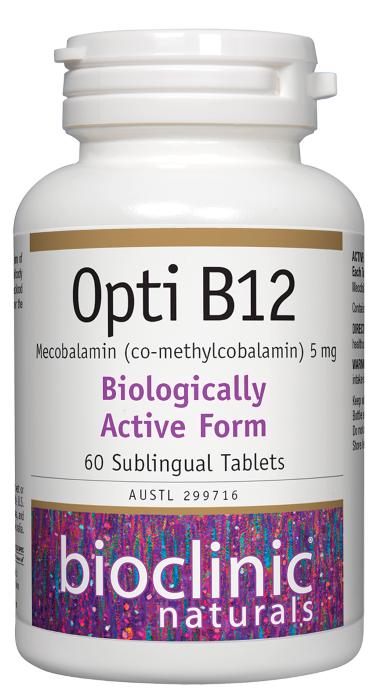 Bioclinic Naturals Opti B12 - Premium Vitamin B12 Supplement for Energy & Metabolism Support - Ideal for Active Lifestyles & Vegan Diets