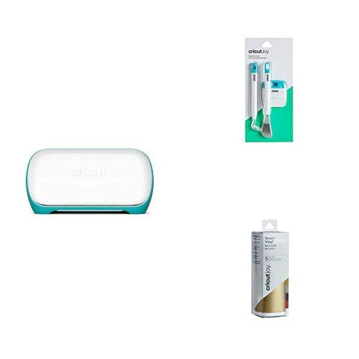 Cricut Joy Starter Bundle - DIY Craft Cutting Machine with Starter Tool Set & Smart Vinyl Sampler for Home Decor, Scrapbooking, and Personalized Gifts