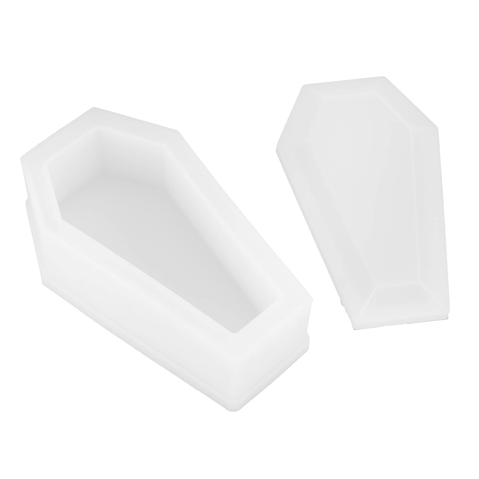Zerodis Coffin Shaped Resin Mold - Silicone Zombie Dark Mirror Storage Box for DIY Epoxy Casting | Perfect for Halloween Decor, Handmade Crafts & Gothic Party Supplies