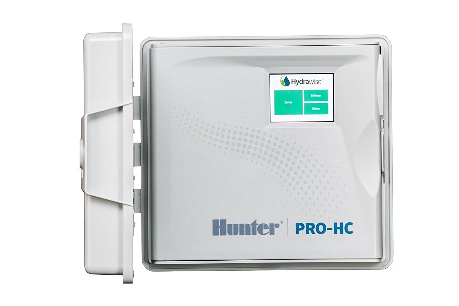 Hunter Industries Hydrawise Pro-HC 6-Station Smart Indoor Wi-Fi Irrigation Controller with Weather-Based Watering - Gray - Perfect for Home Lawn & Garden Automation