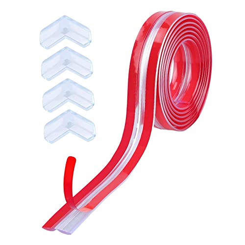 MagiDeal 15mm x 3m Clear Edge Protector Strips - Baby Proofing Corner Guards for Furniture, Tables, Cabinets - Soft PVC Safety Bumpers for Home & Kids Room Protection (Ideal for Sharp Corners & Child Safety)
