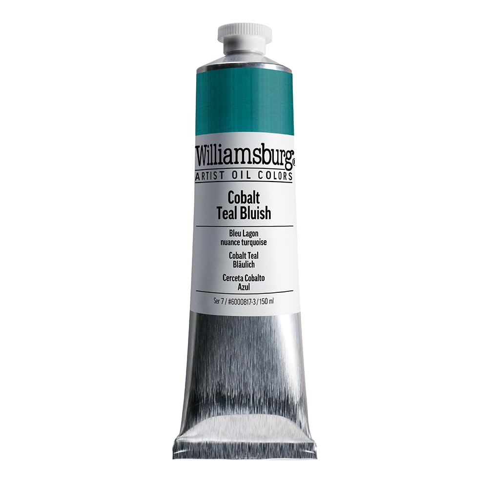 GOLDEN Williamsburg Artist Oil Colors - Cobalt Teal Bluish (150ml Tube) | Professional Opaque Oil Paint for Canvas Painting & Fine Art