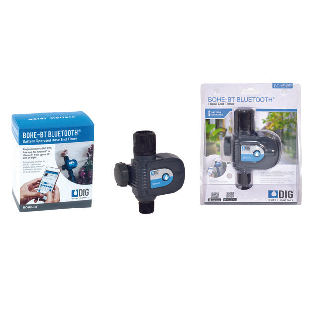 DIG BOHE BT Bluetooth Hose End Timer - Smart Watering Timer for Garden, Lawn & Irrigation - Compatible with Alexa & Google Home - Perfect for Automatic Sprinkler Systems & Drip Irrigation