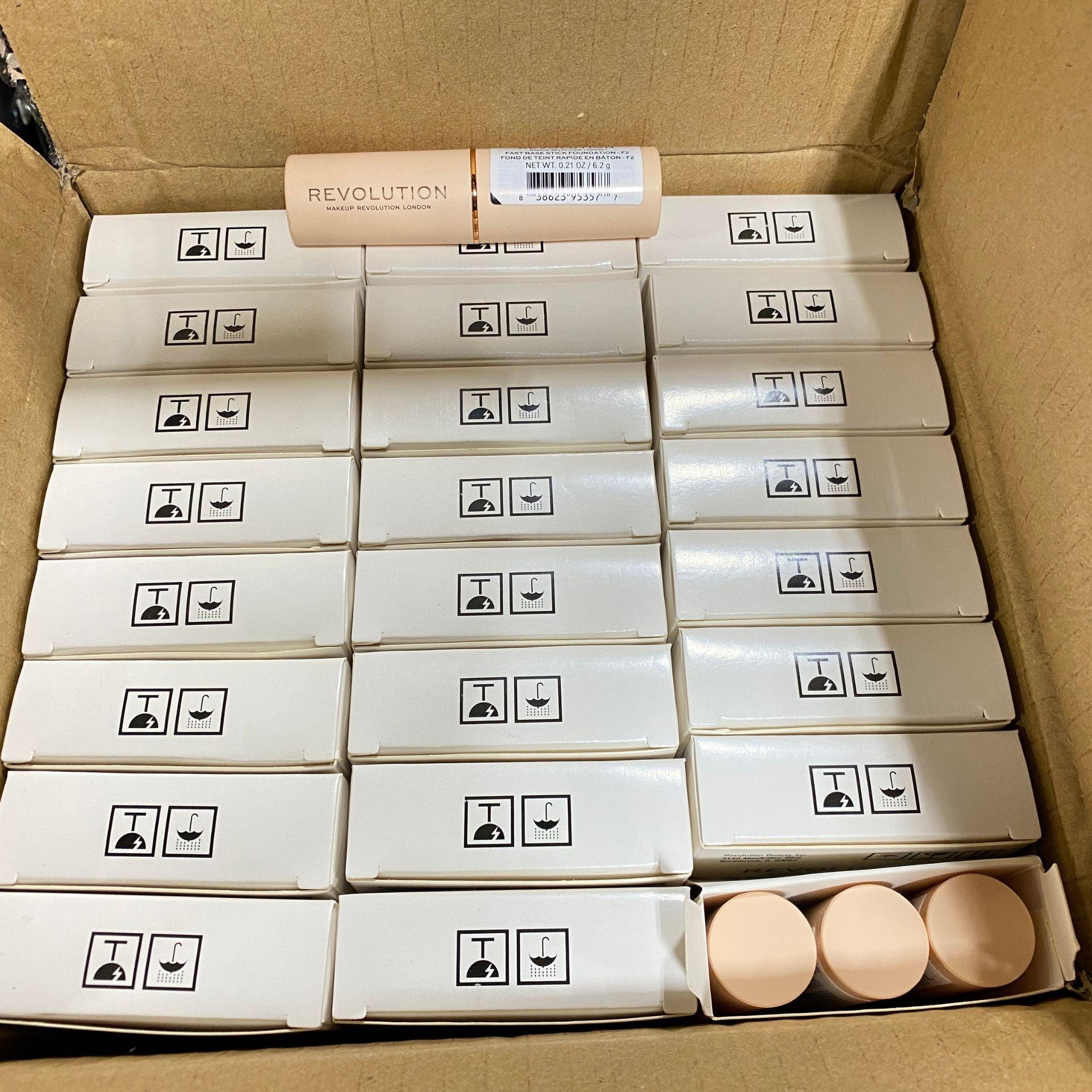 Revolution Fast Base Stick Foundation 0.21oz (72 Pcs Bulk) - Long Lasting Matte Finish for Professional Makeup & On-the-Go Touch Ups