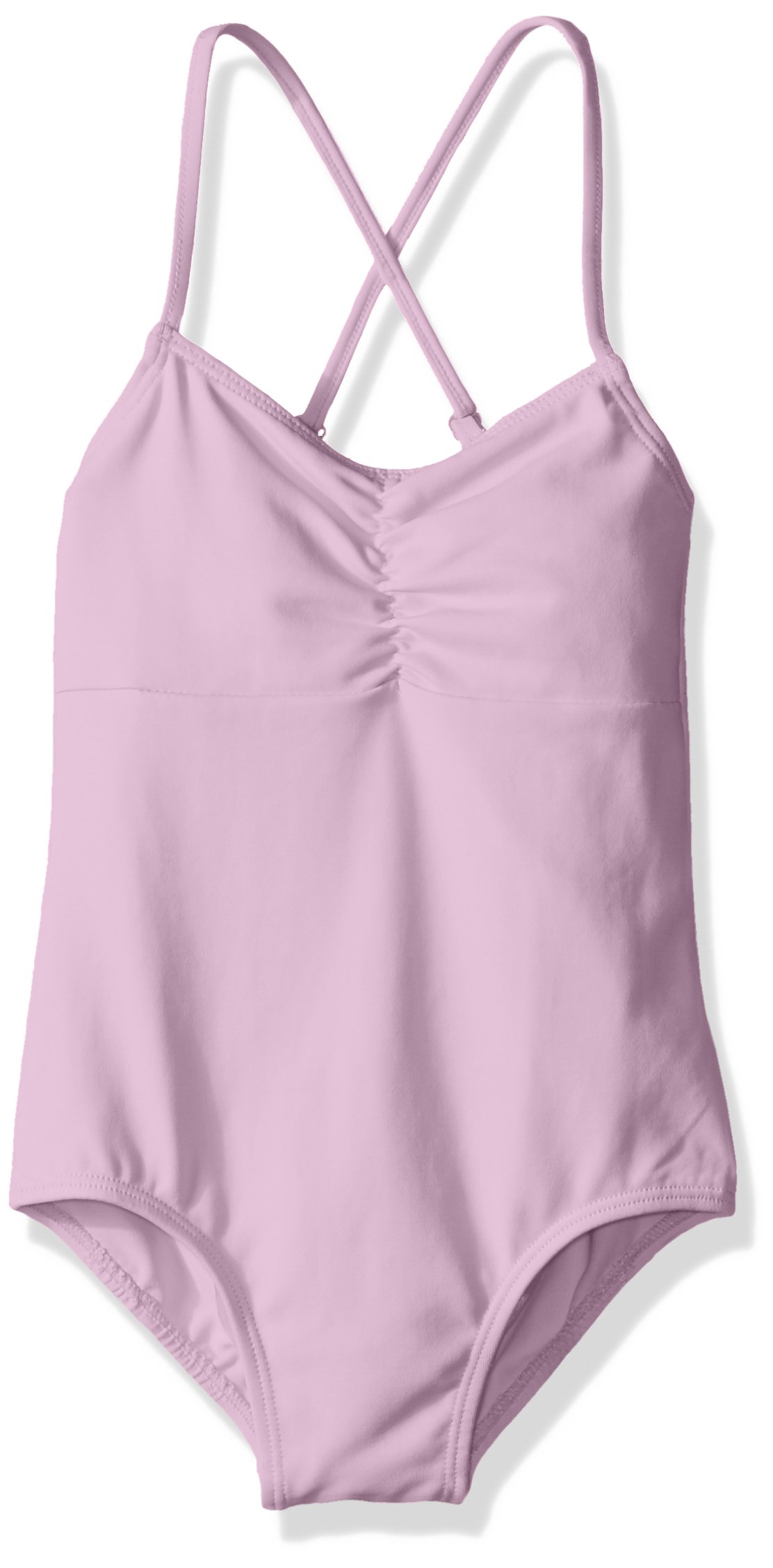 Danskin Girls' Dance Leotard - NYCB Camisole Cross Back Ballet Leotard for Dance Class, Recital & Performance