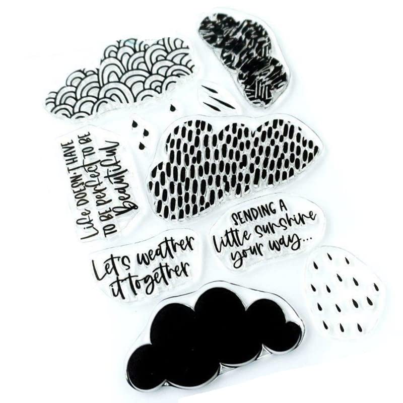 April Showers Transparent Silicone Clear Stamps for DIY Scrapbooking, Card Making, and Paper Crafts - Perfect for Greeting Cards, Wedding Invitations & Birthday Decorations - Waterproof & Reusable Seal Stamps for Creative Projects