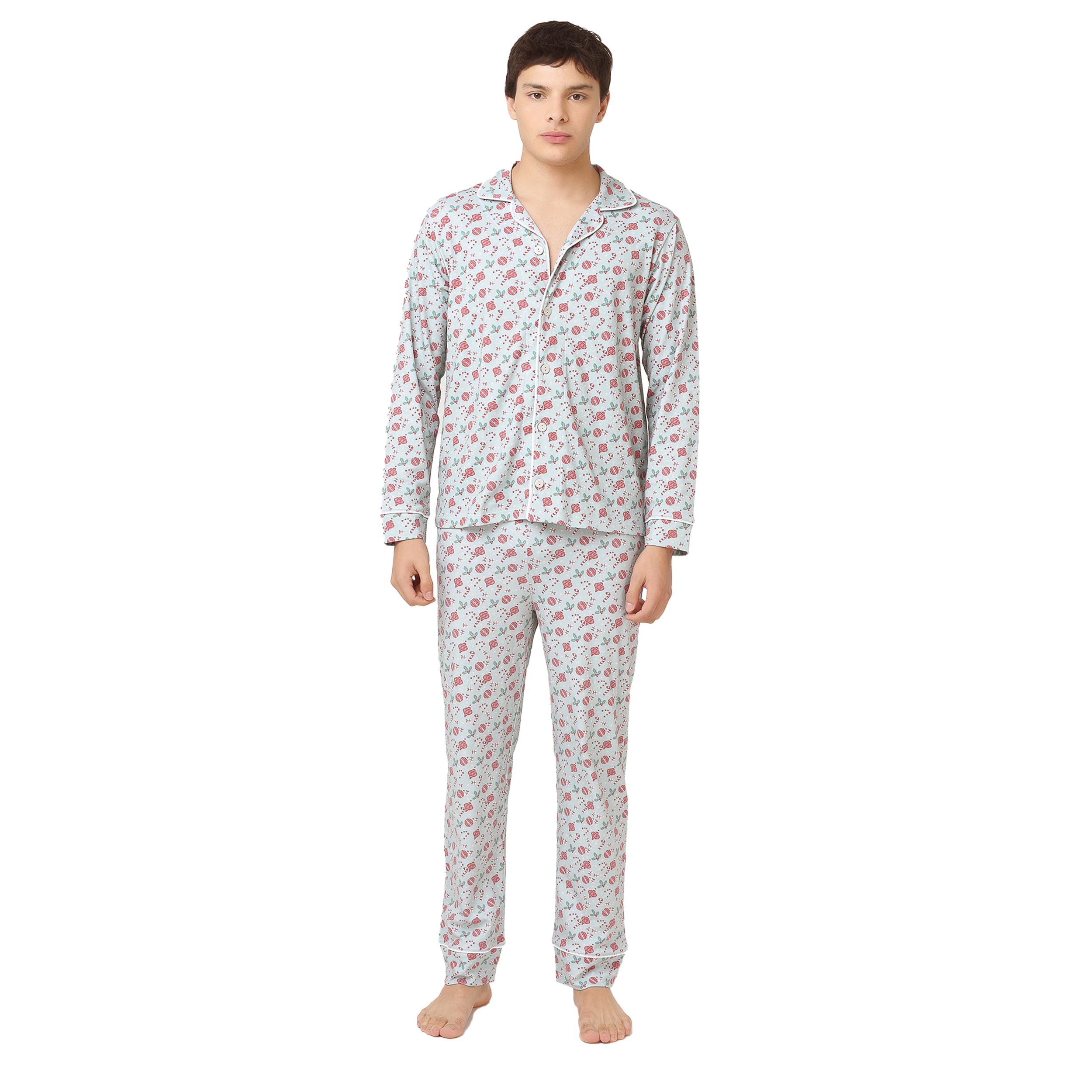 Premium Men's Pajama Set - 100% Peruvian Pima Cotton Sleepwear for Superior Softness & Comfort - Perfect for Lounging, Sleeping & Relaxing at Home