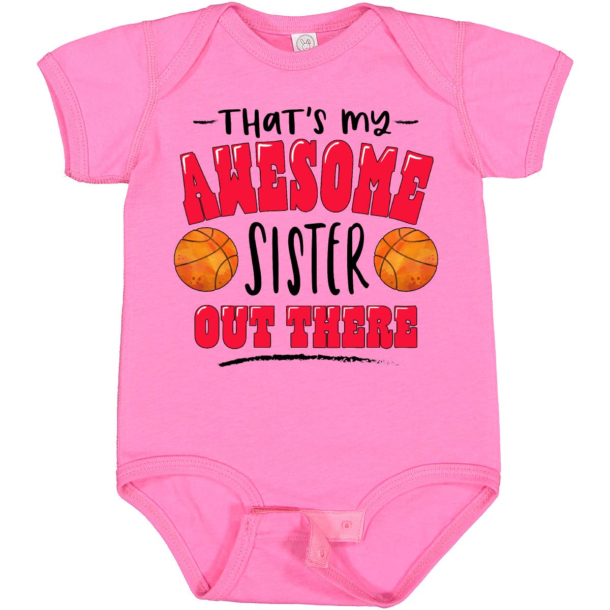 Inktastic Awesome Sister Basketball Baby Bodysuit - Perfect for Sports Fans