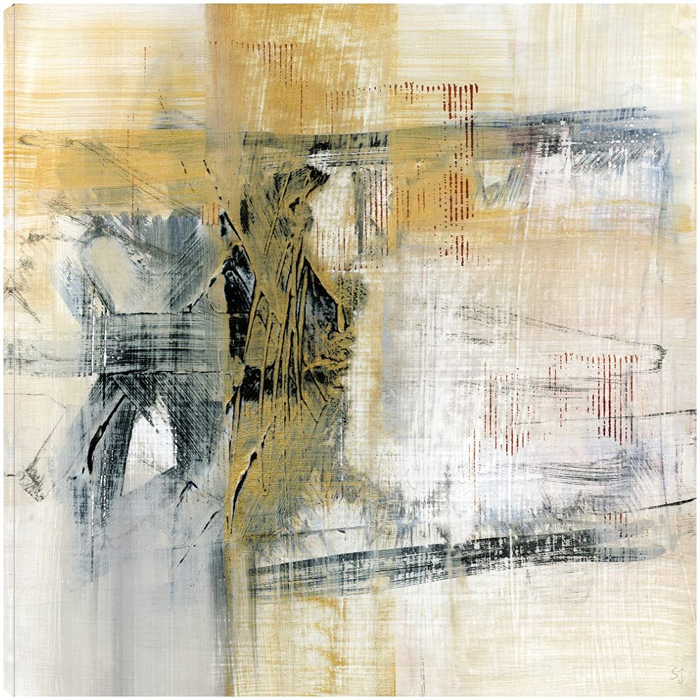 Susan Jill's Reflections II Fine Art Canvas Wall Decor - 22x22 Inch Ready to Hang Painting for Living Room, Bedroom, Office & More - Modern Abstract Artwork for Home & Commercial Spaces