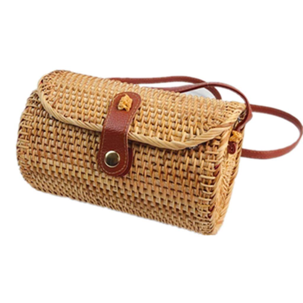 Women's Straw Shoulder Bag - Fashionable & Lightweight for Beach & Shopping