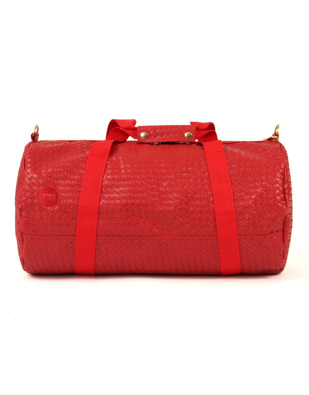 Mi-Pac Gold Woven Travel Bag Red - Lightweight Durable Carry-On Luggage for Women & Men, Perfect for Airplane, Weekend Getaways & Business Trips