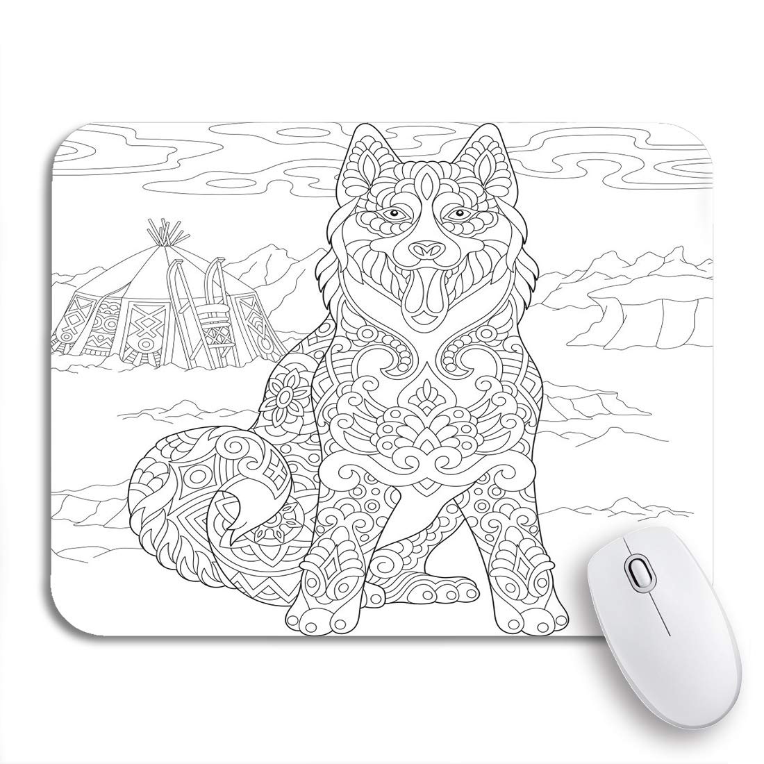 Adowyee Gaming Mouse Pad - Non-Slip Rubber Backing, 9.5