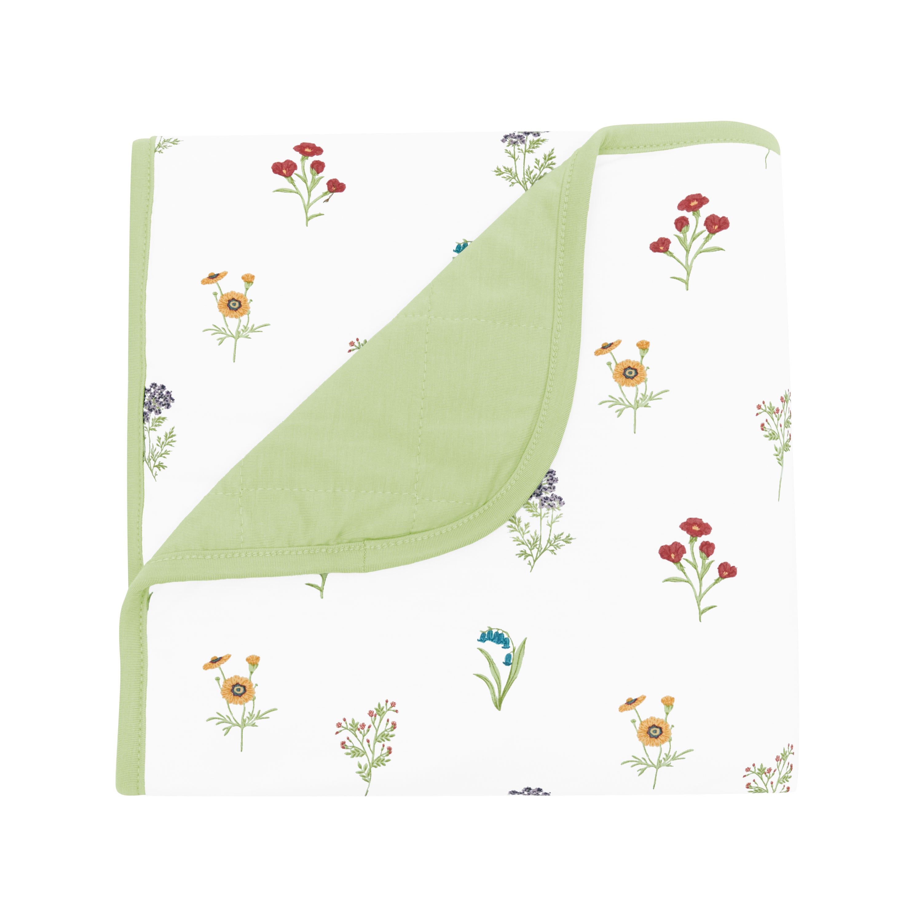 Soft Wildflower Baby Blanket - Cozy & Breathable for Newborns & Toddlers - Perfect for Nursery, Swaddling, Stroller & Travel - 100% Organic Cotton