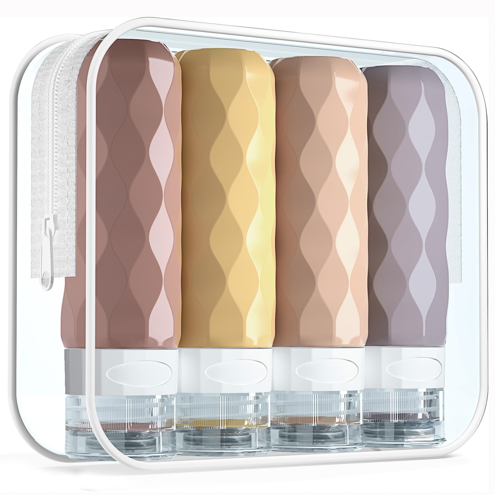 TSA Approved 3oz Travel Bottles for Toiletries - 4 Pack Leakproof BPA-Free Squeezable Containers for Shampoo, Conditioner & Lotion | Perfect for Air Travel, Gym & Vacation Essentials