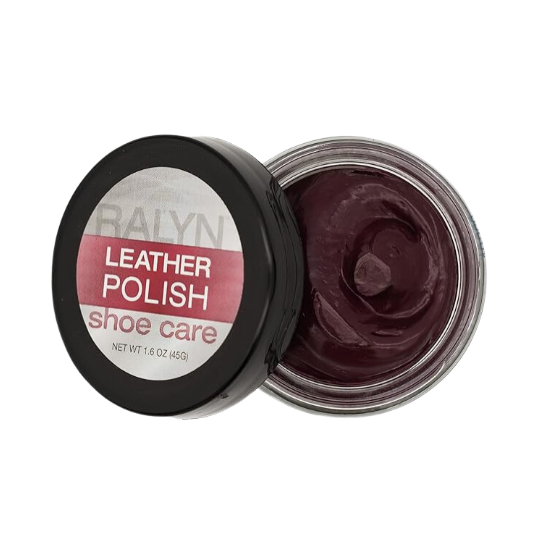 Premium Ralyn Shoe Polish in Burgundy - Leather Shoe Care & Restoration Kit for Men & Women - Perfect for Dress Shoes, Boots, and Leather Accessories