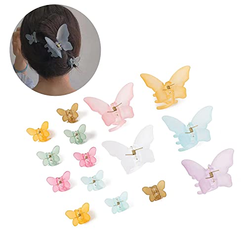 Glamifirsto Non-Slip Hair Claw Clips for Women & Girls – Set of 6 Strong Hold Jaw Clamp Hair Clips – Perfect for Ponytails, Buns & Updos – Hair Accessories for Work, Gym & Everyday Style