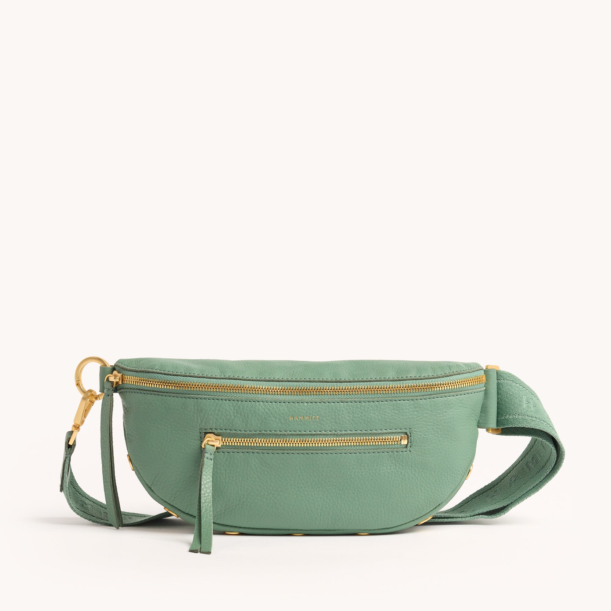 Charles Crossbody Bag in Artichoke Green & Brushed Gold - Medium Size Handbag for Women | Perfect for Work, Travel & Everyday Use