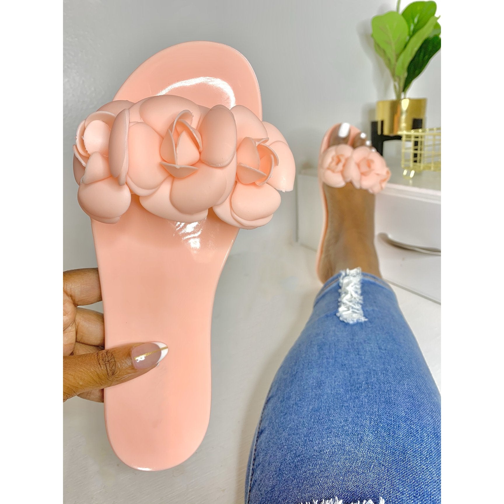 Rosalyn Women's Comfortable Peach Sandals - Breathable & Lightweight Summer Casual Shoes for Beach, Walking, and Outdoor Activities
