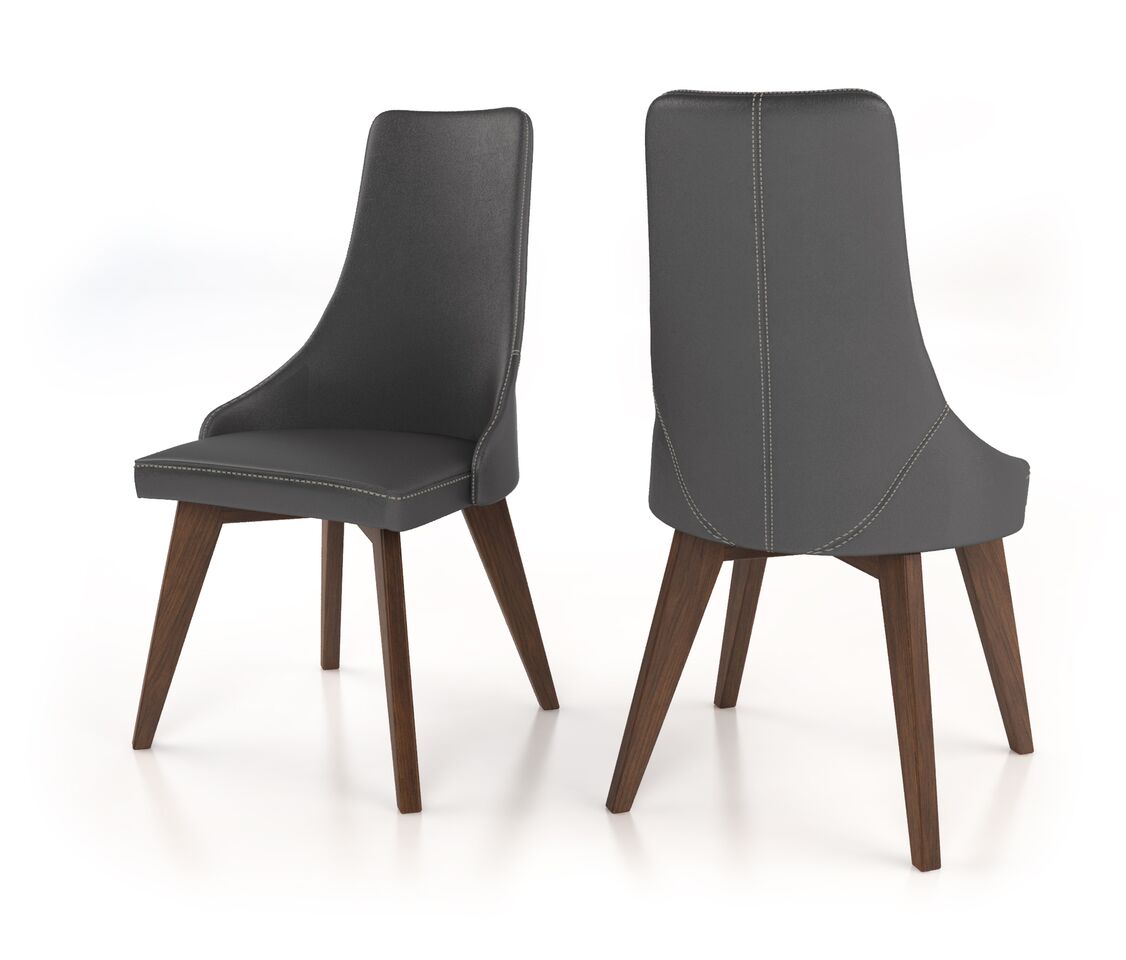 Premium Genuine Leather Colibri Chanel Dining Chairs (Set of 2) - Elegant Modern Home Decor for Dining Room, Kitchen, or Office