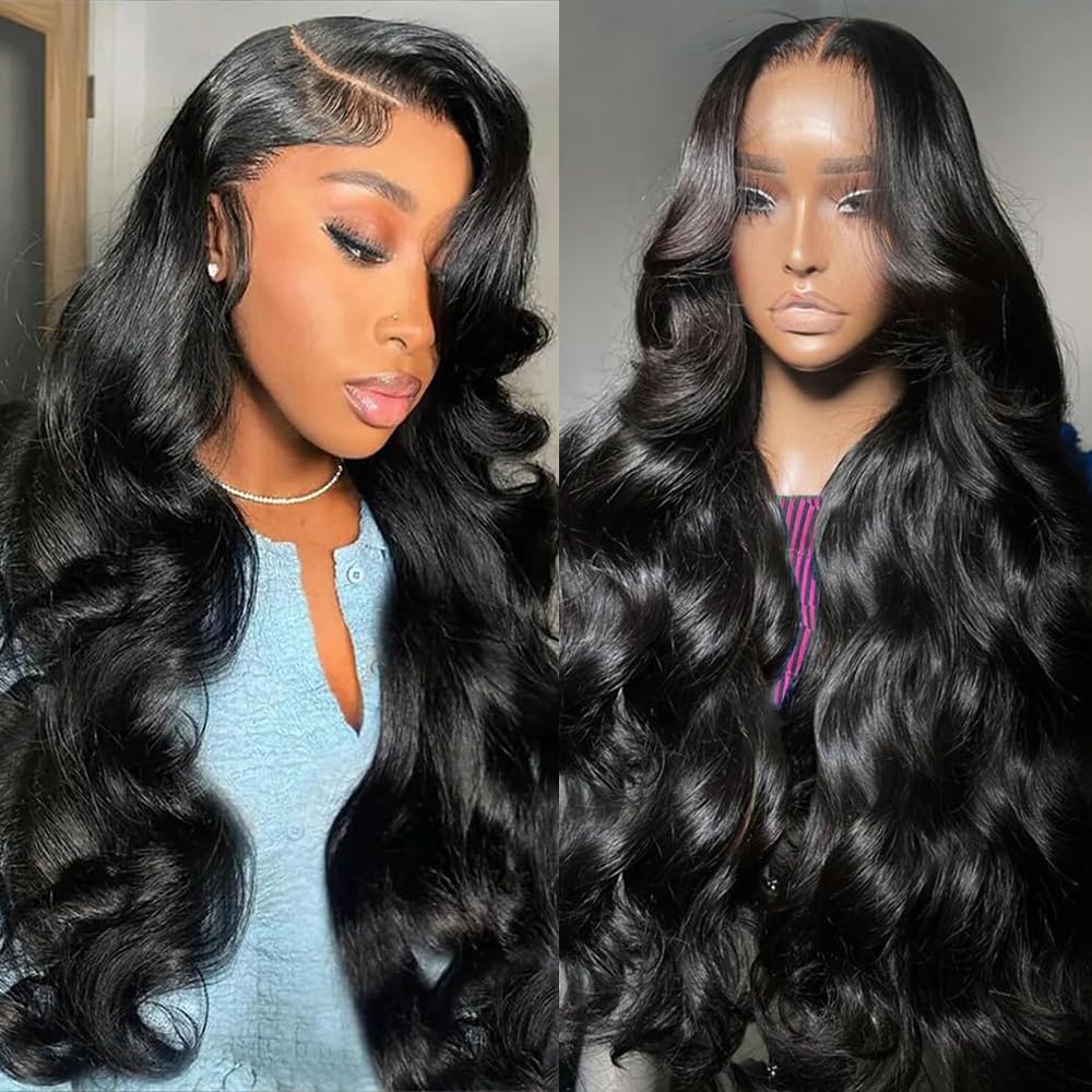Ainmeys 20inch 13x6 Body Wave Lace Front Wigs Human Hair 250% Density Pre Plucked HD Transparent Lace Frontal Wigs for Black Women - 10A Glueless Wigs with Baby Hair | Perfect for Daily Wear, Cosplay, and Special Occasions