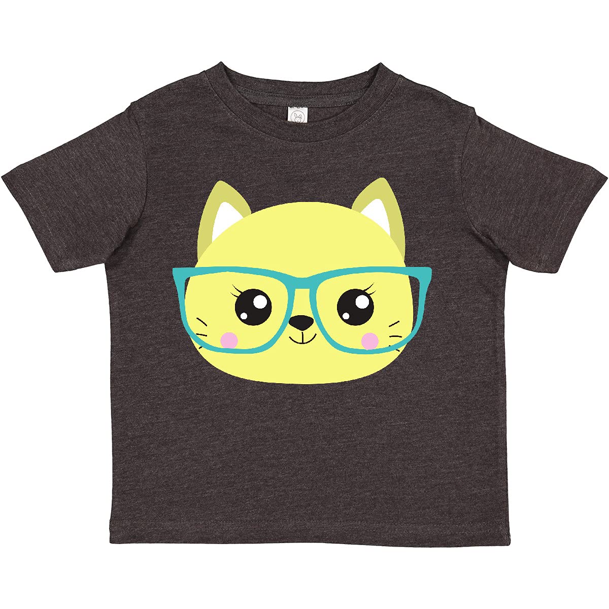 Hipster Cat with Glasses Cute Kitten Graphic Toddler T-Shirt - Fun Playdate & Preschool Outfit for Cat Lovers