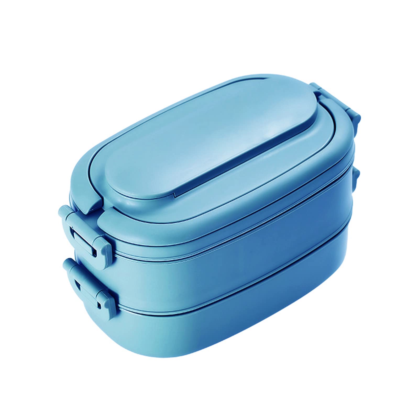 VGAGV Portable Lunch Box for Kids & Adults - 1550ml Bento Box for School, Office & Picnics - Microwave Safe Food Storage Container for Fruits, Salads & Meals - Light Blue